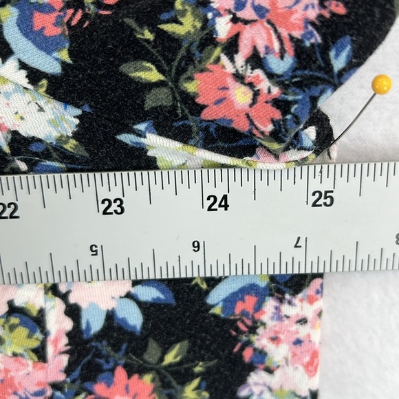 J. Jill Wearever 3/4 Sleeve Tee / Top Sz 2X Black Floral Print Rayon/Spandex EUC - Picture 9 of 10